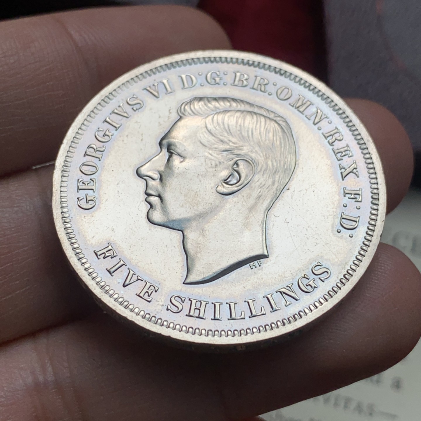 《竞宝斋》第111场-周日，周一 ，2场连拍（全场包邮） 英国 1951年 乔治六世 最后的马剑 克朗镍马剑 红盒带证书