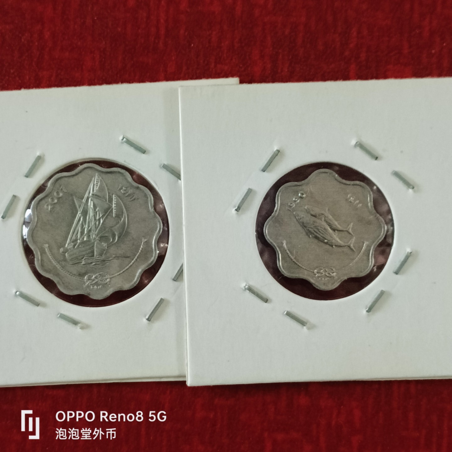 泡泡堂微拍第十八幕精品硬币专场👿👿，零佣金，零押金，满二十元包邮 马尔代夫老版小花边两个