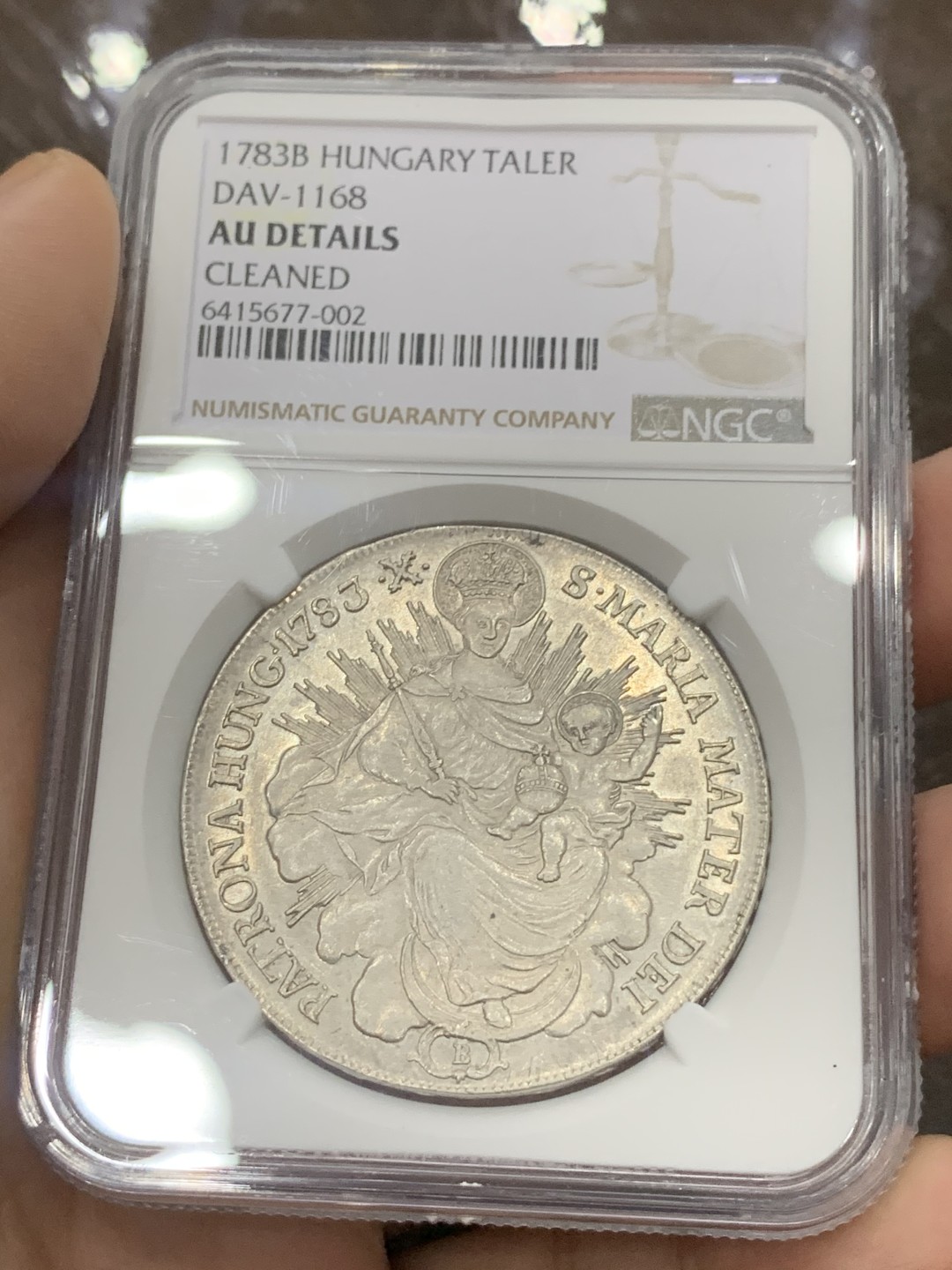 《竞宝斋》第111场-周日，周一 ，2场连拍（全场包邮） NGC-AUD 神圣罗马帝国 匈牙利 1783约瑟夫二世 1泰勒银币 实物状态很好 这个状态给AU 没法形容