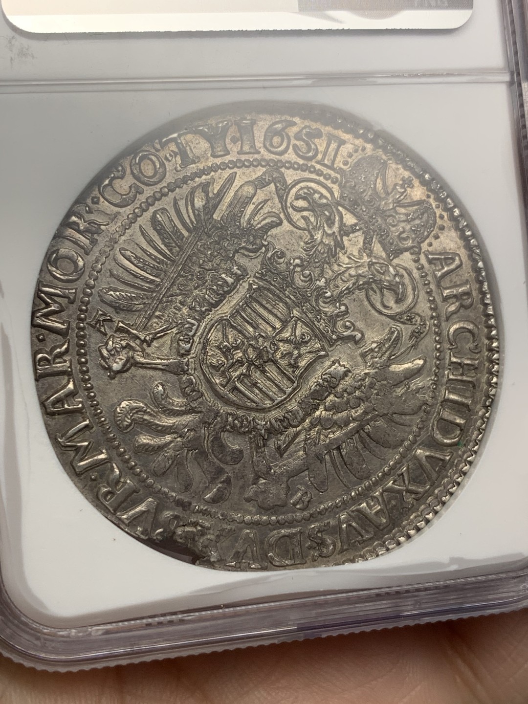 《竞宝斋》第111场-周日，周一 ，2场连拍（全场包邮） NGC MS63 神圣罗马帝国 哈布斯堡 1651年 斐迪南三世 泰勒大银币 将近400年的岁月不曾留下痕迹 极为难得