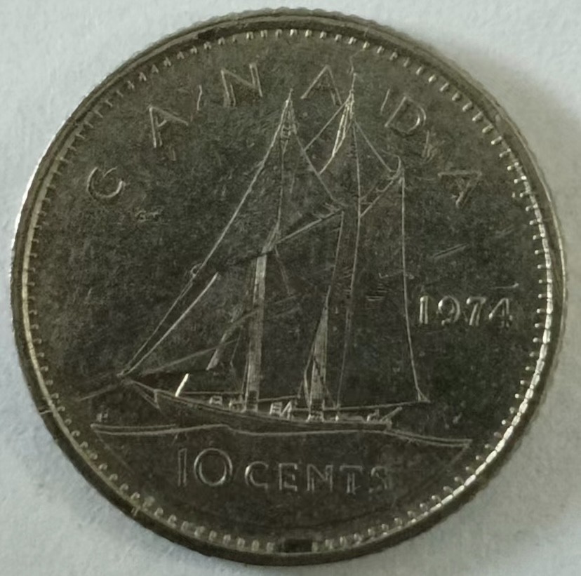 泡泡堂第134期  世界硬币专场（无押金，无佣金，捡漏，全场20包邮，偏远地区除外） 加拿大1974年十分