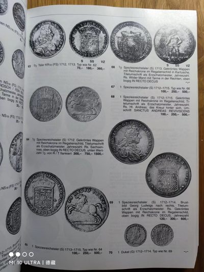 【德藏】世界币章目录书籍专场拍卖 巴滕贝格18世纪德国/奥地利/瑞士硬币目录 2008年版