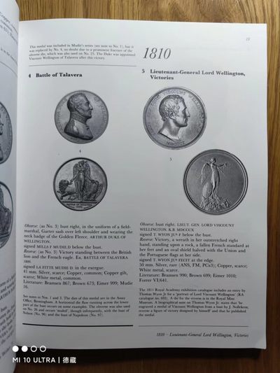 【德藏】世界币章目录书籍专场拍卖 英国威林顿公爵纪念章图录