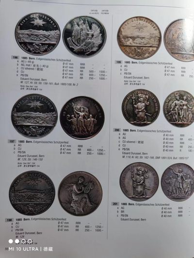【德藏】世界币章目录书籍专场拍卖 瑞士射击节币章目录