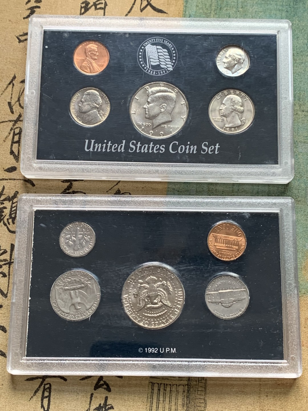 《竞宝斋》第112场-周日，周一 ，2场连拍（全场包邮） 美国官方套币2套（1973年套币，1991年套币）