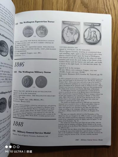 【德藏】世界币章目录书籍专场拍卖 英国威林顿公爵纪念章图录