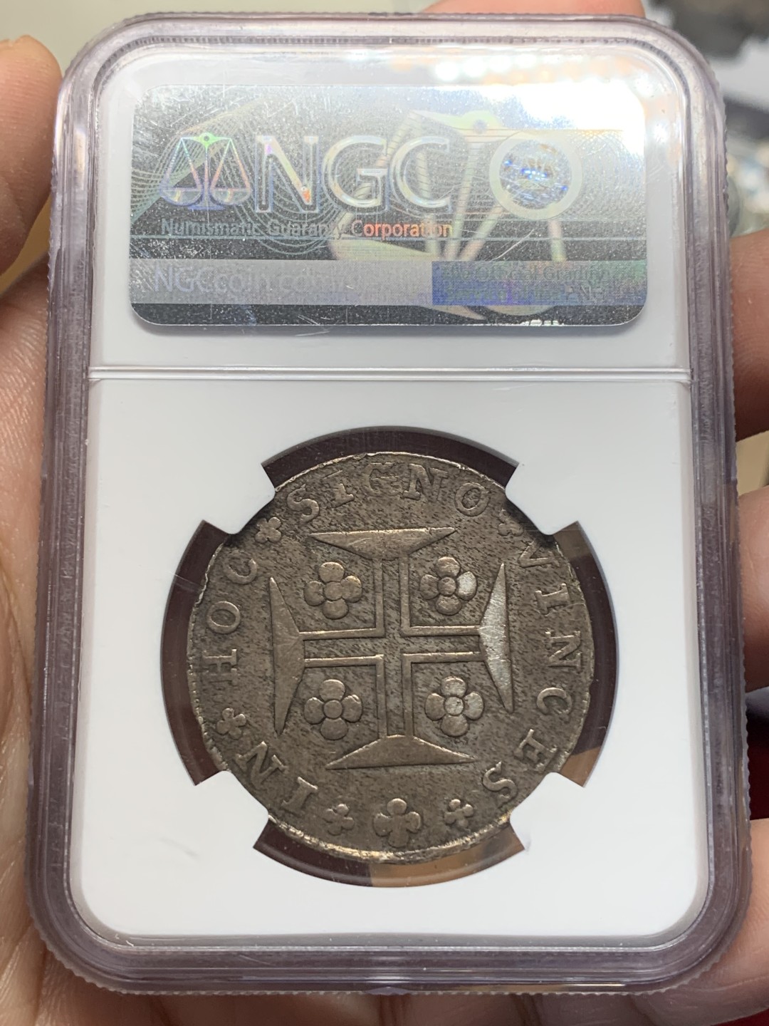 《竞宝斋》第112场-周日，周一 ，2场连拍（全场包邮） NGC-XF  葡萄牙  1815年 400R 银币 原味状态 少见品种