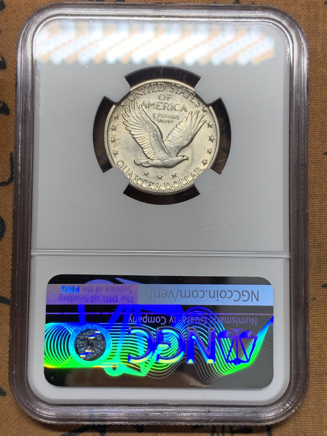 《竞宝斋》第112场-周日，周一 ，2场连拍（全场包邮） NGC MS62 美国 1930年S 25美分 银币 N标成5分！