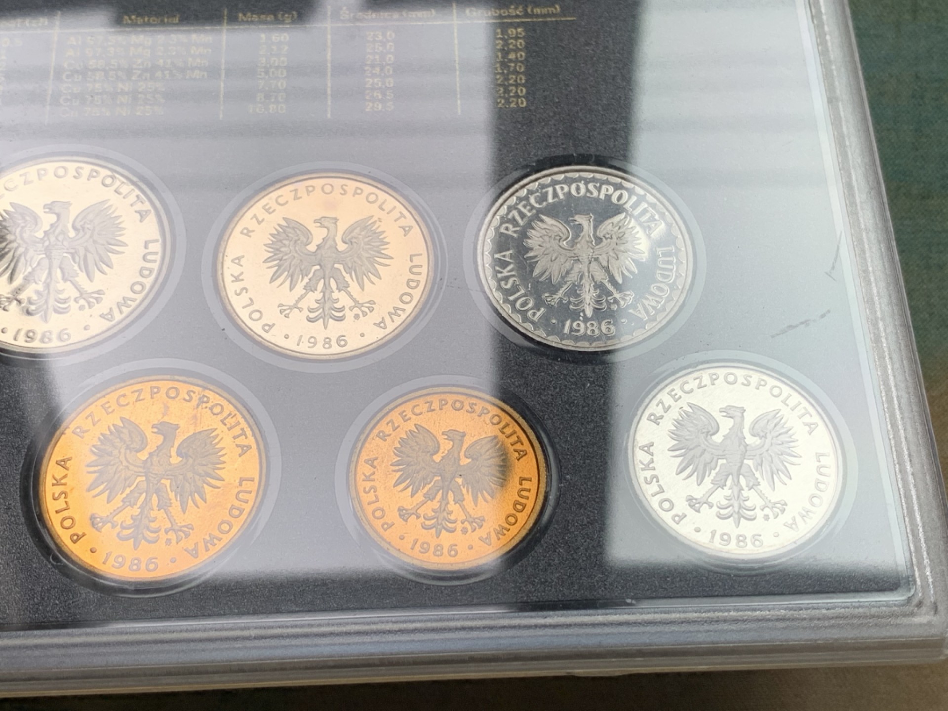《竞宝斋》第112场-周日，周一 ，2场连拍（全场包邮） 波兰1986年清年份官方原封精制套币全套BU清年份，东欧精制币稀见！克劳斯编号KM#PS5
