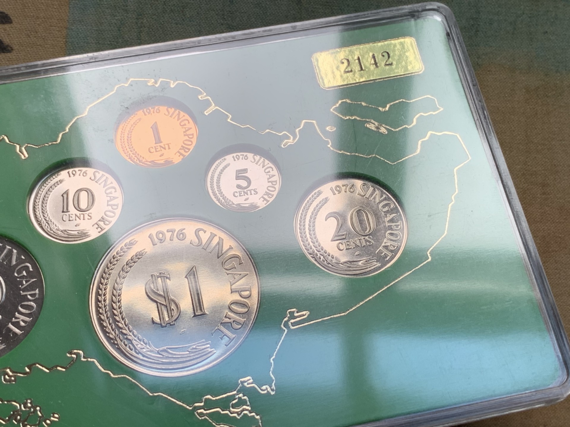 《竞宝斋》第112场-周日，周一 ，2场连拍（全场包邮） 新加坡 1976年 精制套币