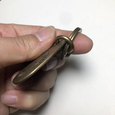04R幸运铜牌钥匙扣 黄铜材质