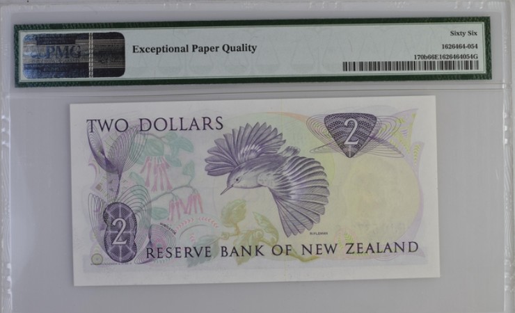 收藏联盟Quantum Auction 第204期拍卖 新西兰1985-89年2元 PMG66