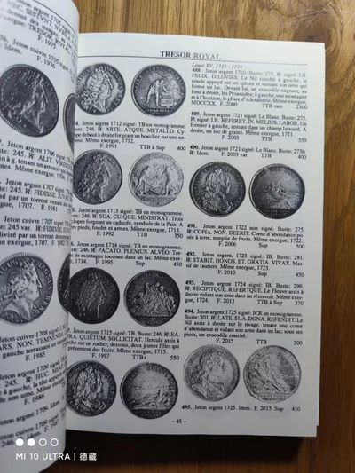 【德藏】世界币章目录书籍专场拍卖 法国Jeton纪念章代用币图录