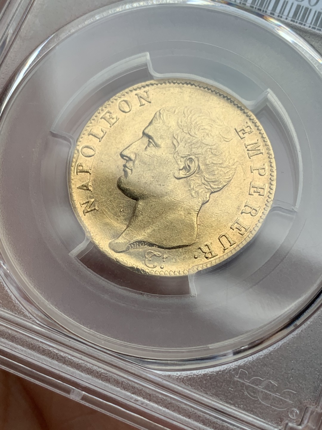 《竞宝斋》第112场-周日，周一 ，2场连拍（全场包邮） PCGS-AU58 法国1806年拿破仑一世40法郎金币，少见无桂枝版