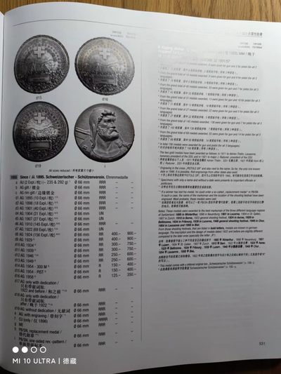 【德藏】世界币章目录书籍专场拍卖 瑞士射击节币章目录