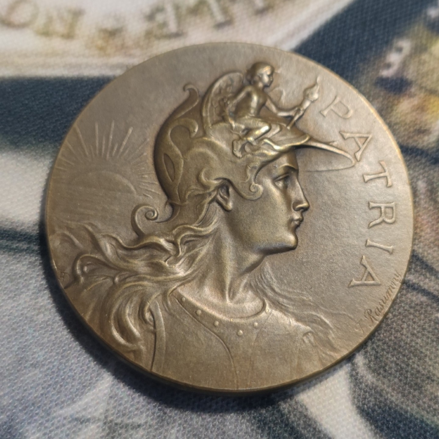 八角银章NGC章牌特卖会 法国天使头盔的女神玛丽安娜铜章少见品种