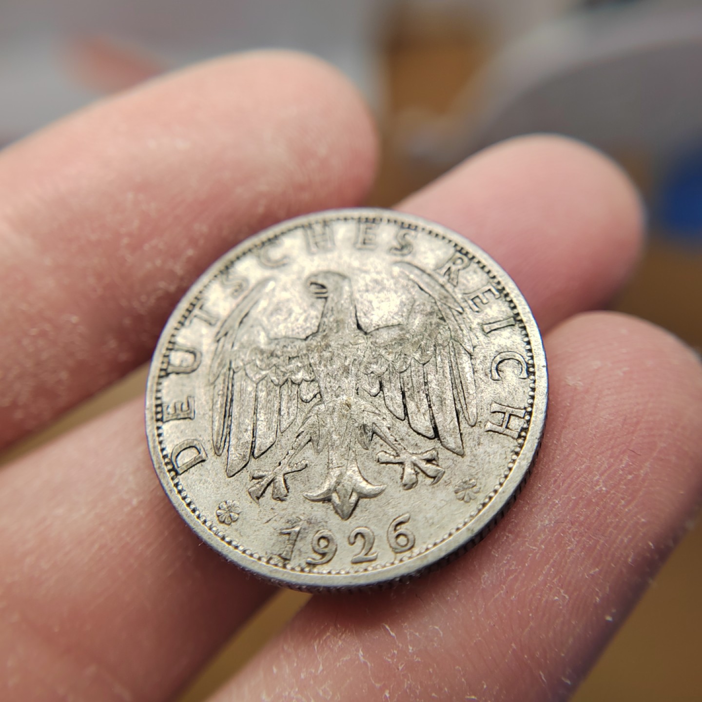 王之爱好～外国钱币 1925年，2马克，德国魏玛银币