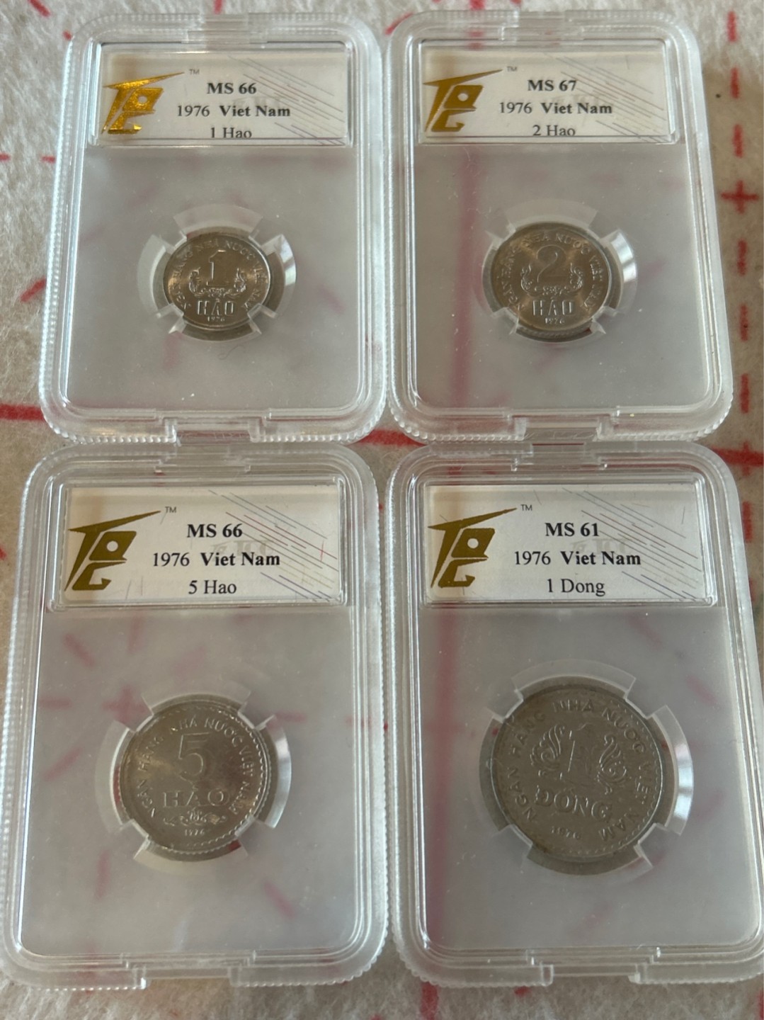 收藏联盟Quantum Auction 第203期拍卖 硬币场 1976年越南 流通套币 TQG评级