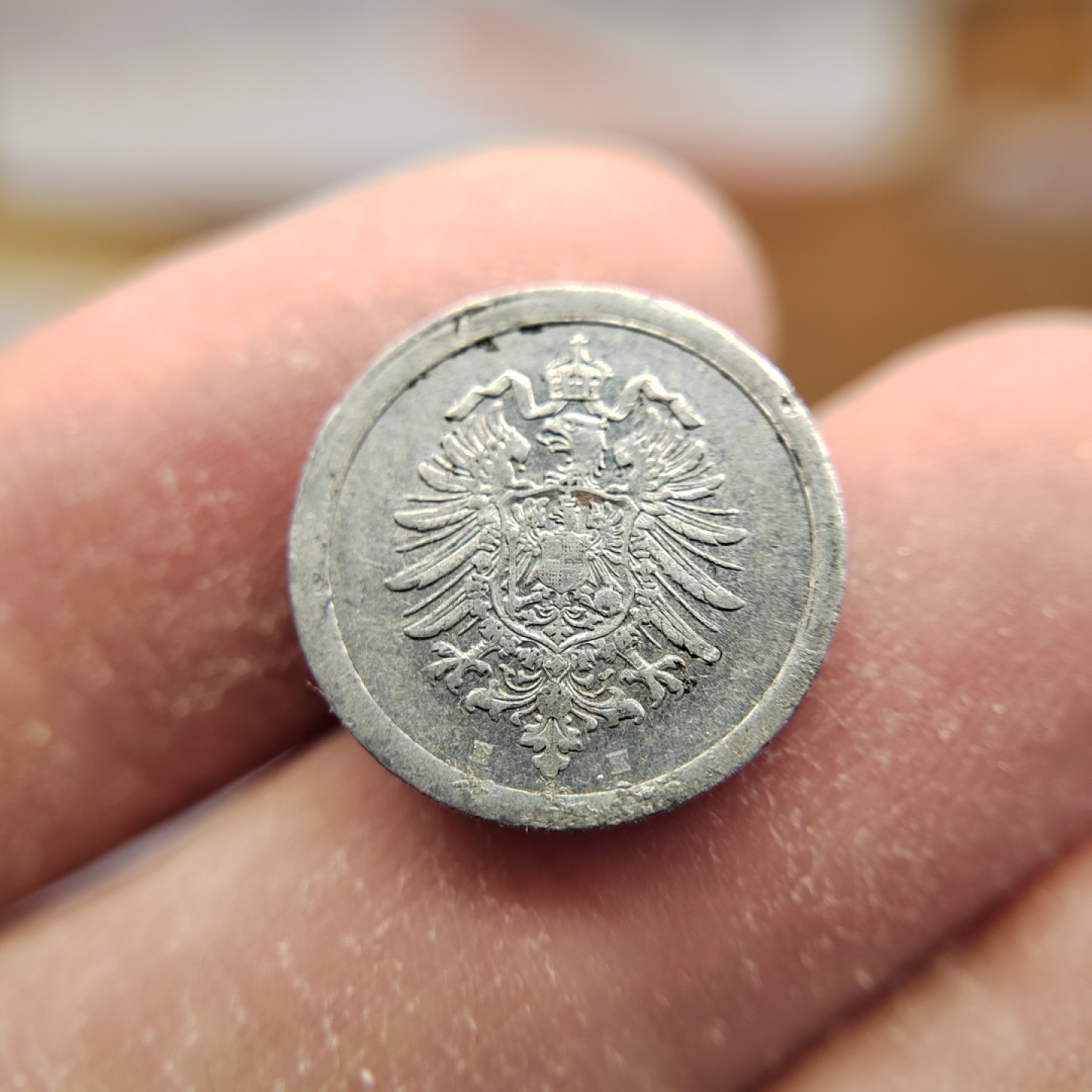 王之爱好～外国钱币 1917年，1芬尼，德国铝币