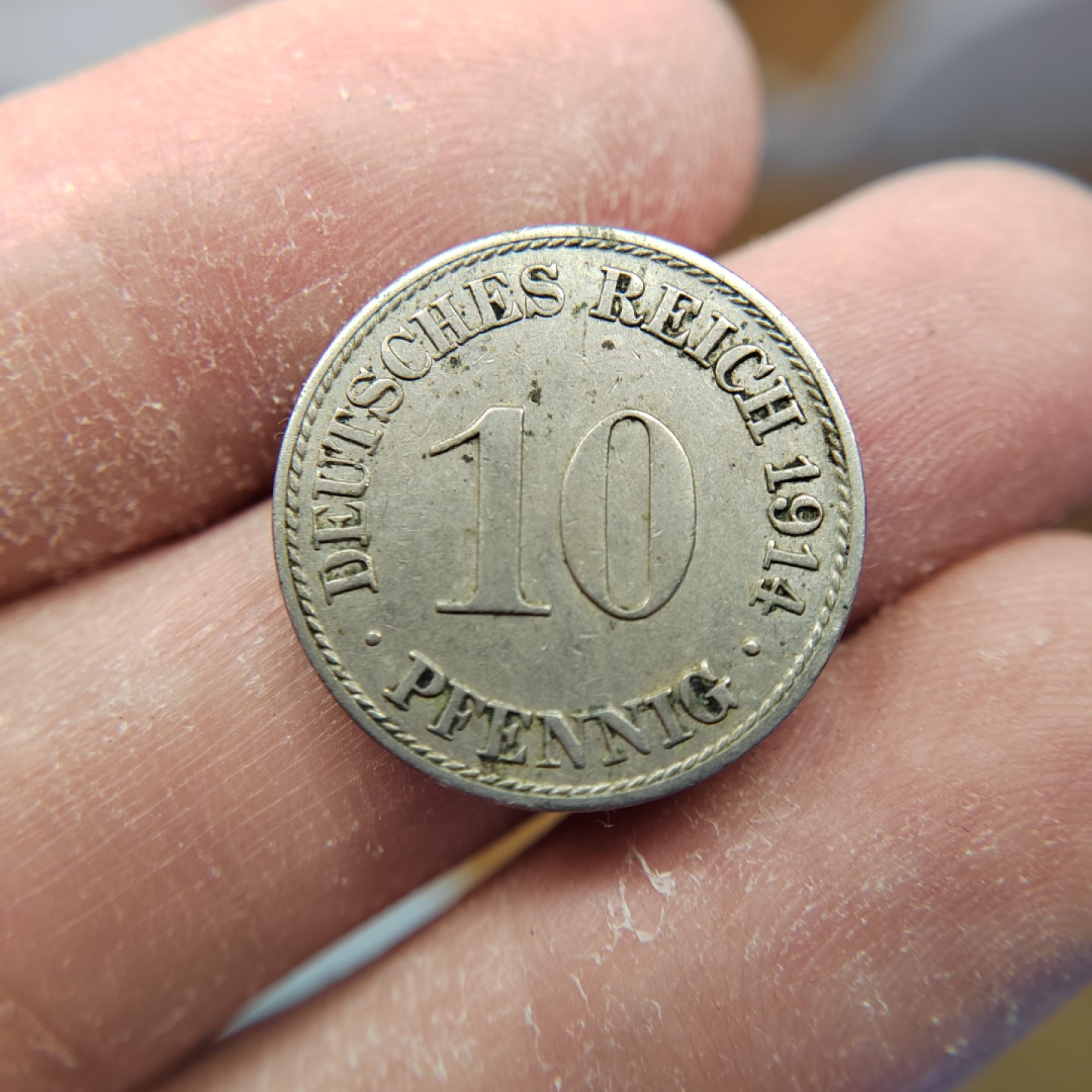 王之爱好～外国钱币 1914年，10芬尼，德国铜币