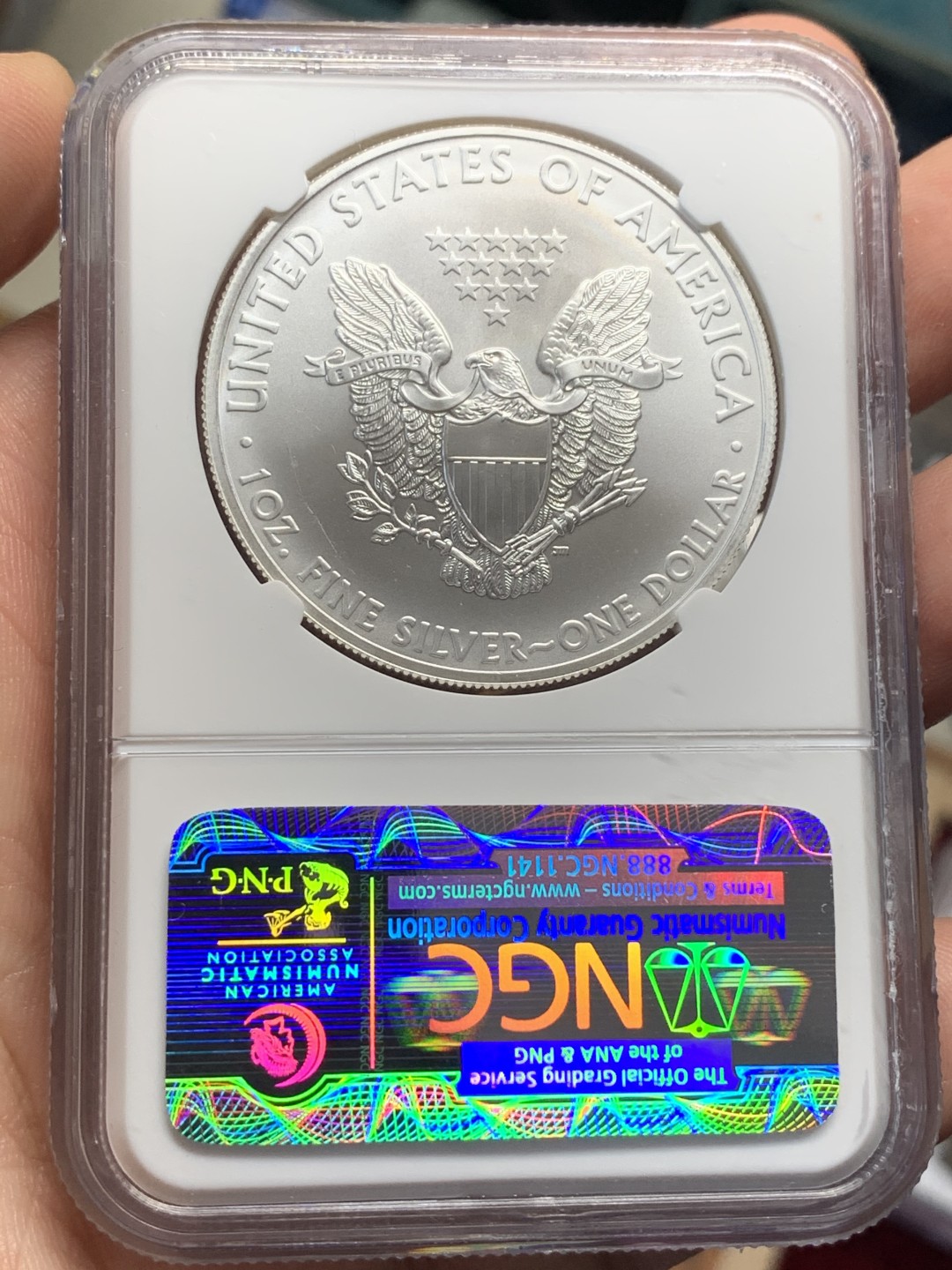 《竞宝斋》第112场-周日，周一 ，2场连拍（全场包邮） NGC MS69 美国 2012年 行走女神 1美元1盎司银币 31克的大个