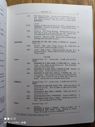 【德藏】世界币章目录书籍专场拍卖 英国打制币目录 1272-1662年