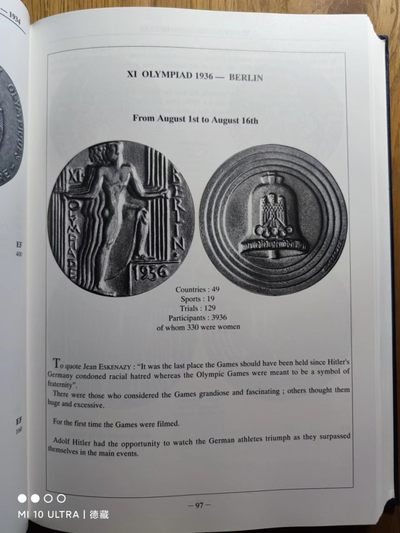 【德藏】世界币章目录书籍专场拍卖 奥林匹克运动会币章目录 公元前510-1994年