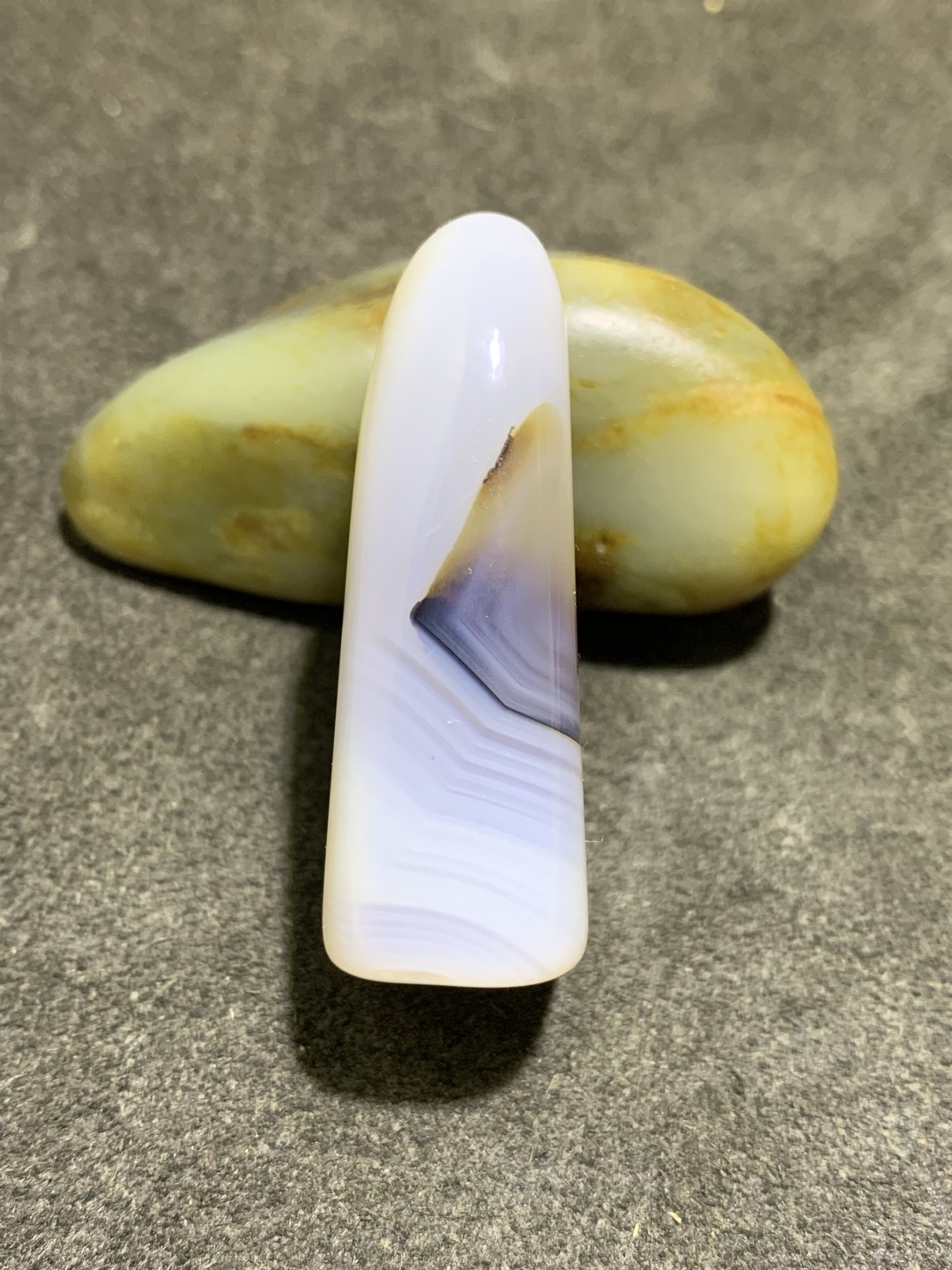 天然精美冰种千层纹海洋玉髓章料一方