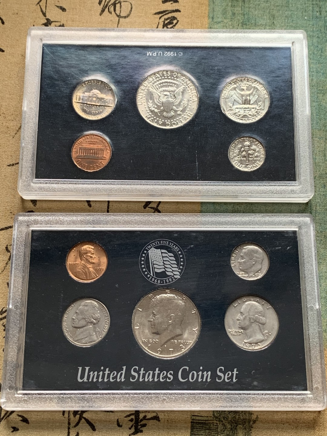 《竞宝斋》第112场-周日，周一 ，2场连拍（全场包邮） 美国官方套币2套（1973年套币，1991年套币）