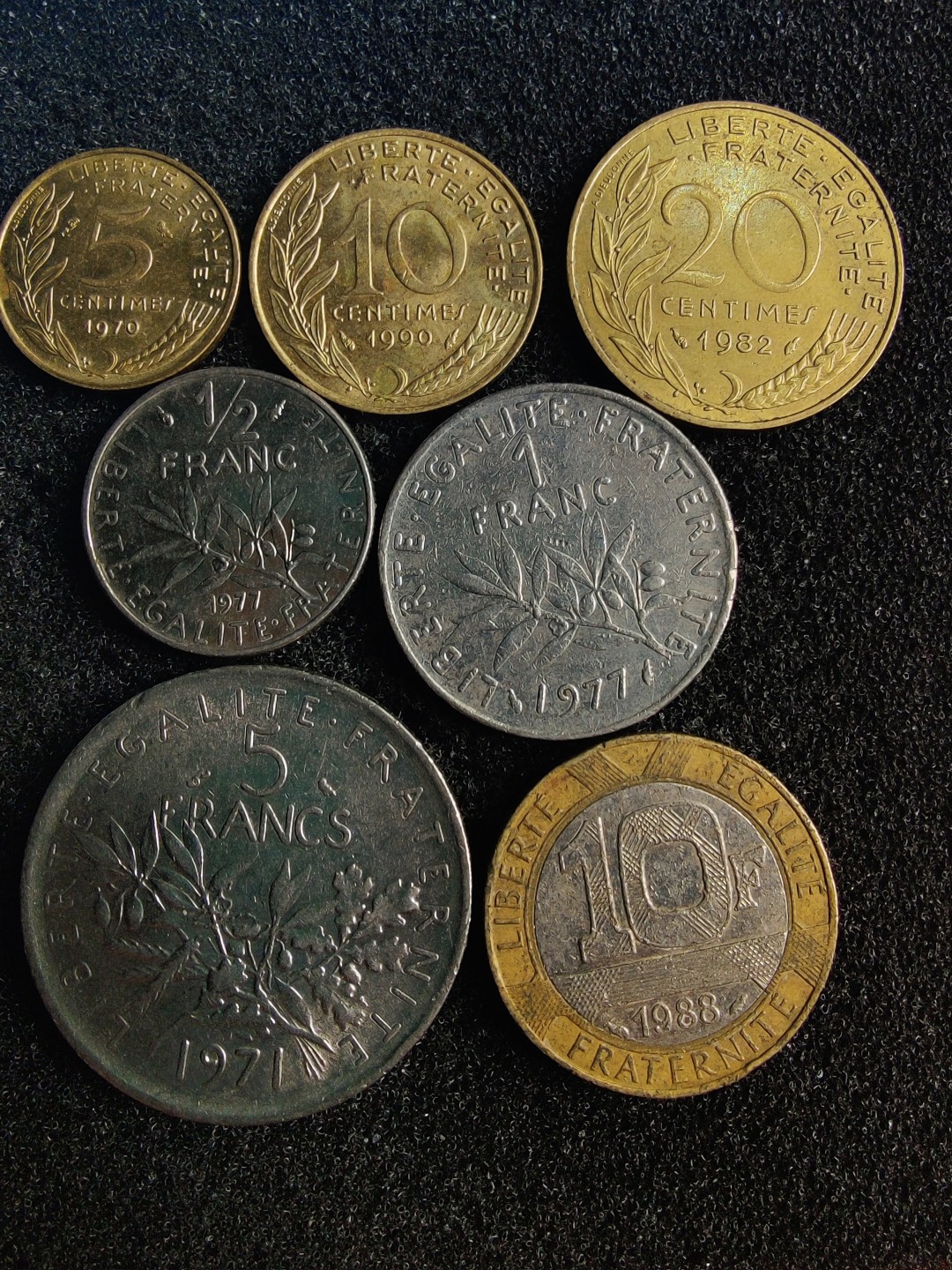 ♥一只鱼（世界钱币第七期） 法国套币