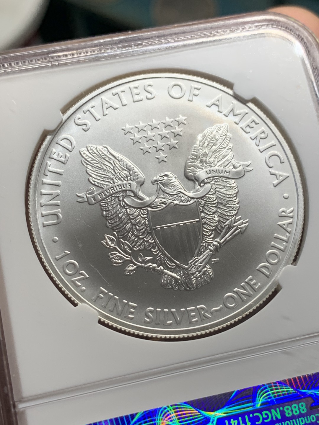 《竞宝斋》第112场-周日，周一 ，2场连拍（全场包邮） NGC MS69 美国 2012年 行走女神 1美元1盎司银币 31克的大个