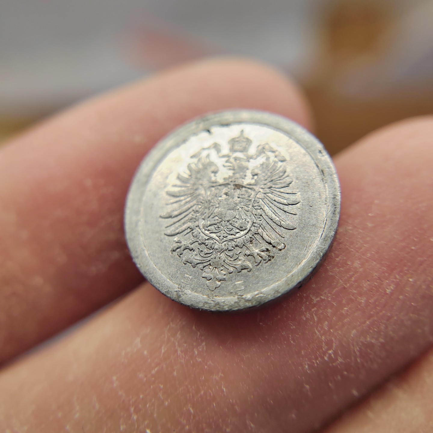 王之爱好～外国钱币 1917年，1芬尼，德国铝币