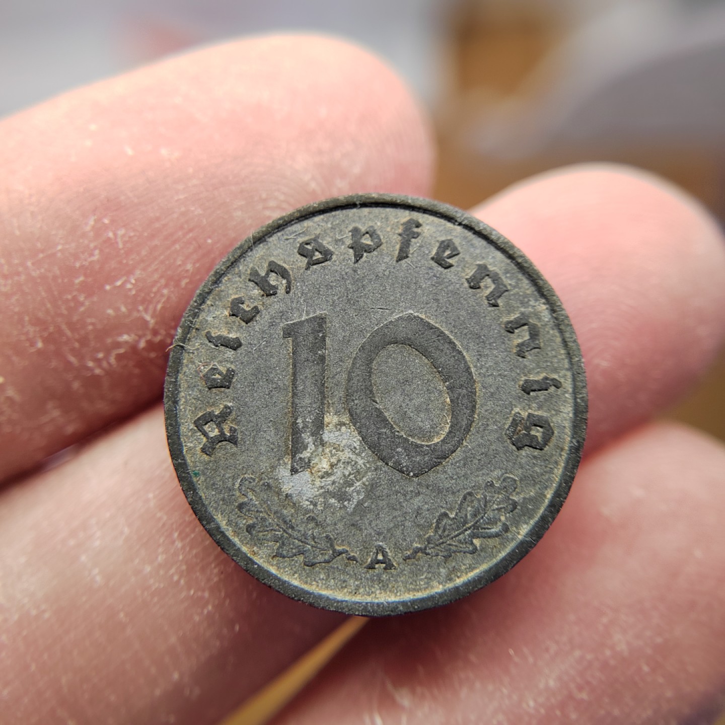 王之爱好～外国钱币 1941年，10芬尼，德国锌币