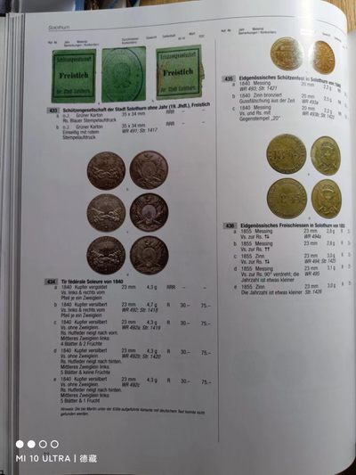 【德藏】世界币章目录书籍专场拍卖 瑞士射击节代用币章目录