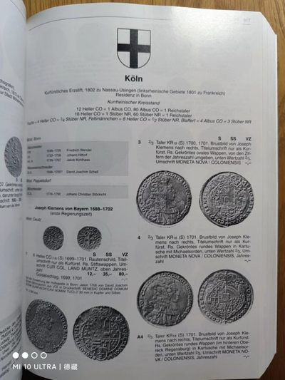 【德藏】世界币章目录书籍专场拍卖 巴滕贝格18世纪德国/奥地利/瑞士硬币目录 2008年版