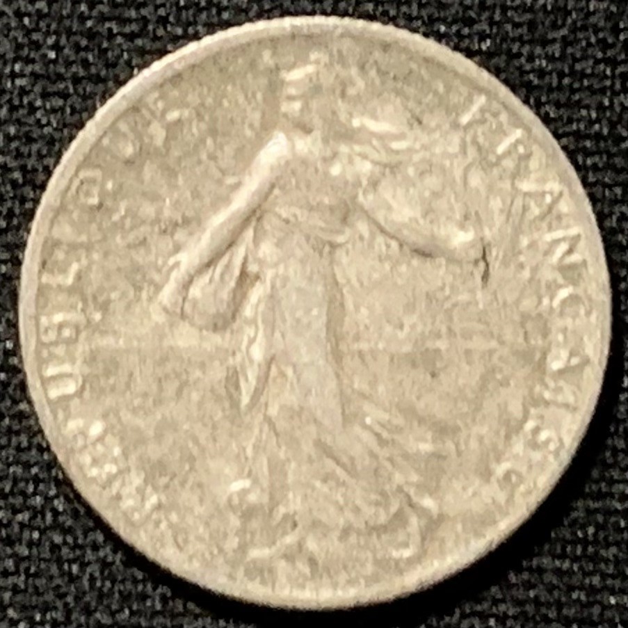 紫瑗钱币——第251期拍卖 法国 1916年 播种女神 50分 2.5克 0.835银