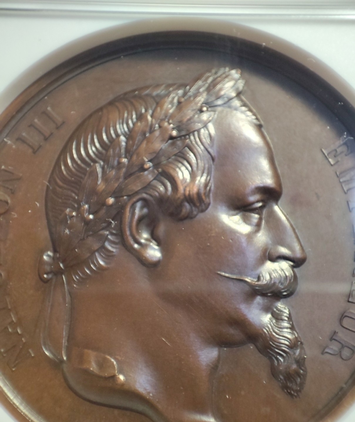 八角银章NGC章牌特卖会 1866法国赛马大赛纪念铜章加厚盒