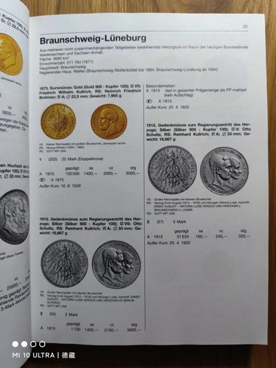 【德藏】世界币章目录书籍专场拍卖 Michel德国钱币目录 1871-至今