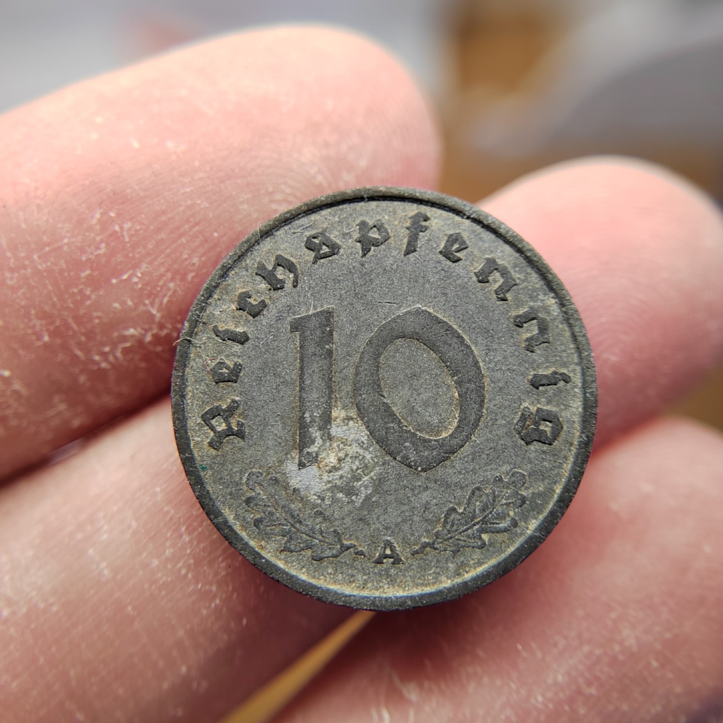 王之爱好～外国钱币 1941年，10芬尼，德国锌币