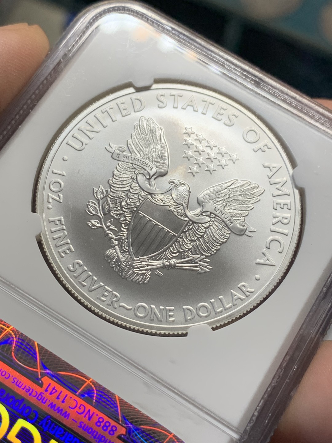 《竞宝斋》第112场-周日，周一 ，2场连拍（全场包邮） NGC MS69 美国 2012年 行走女神 1美元1盎司银币 31克的大个