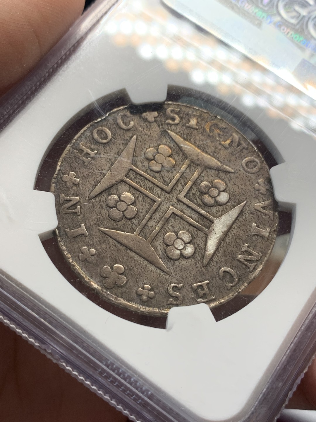 《竞宝斋》第112场-周日，周一 ，2场连拍（全场包邮） NGC-XF  葡萄牙  1815年 400R 银币 原味状态 少见品种