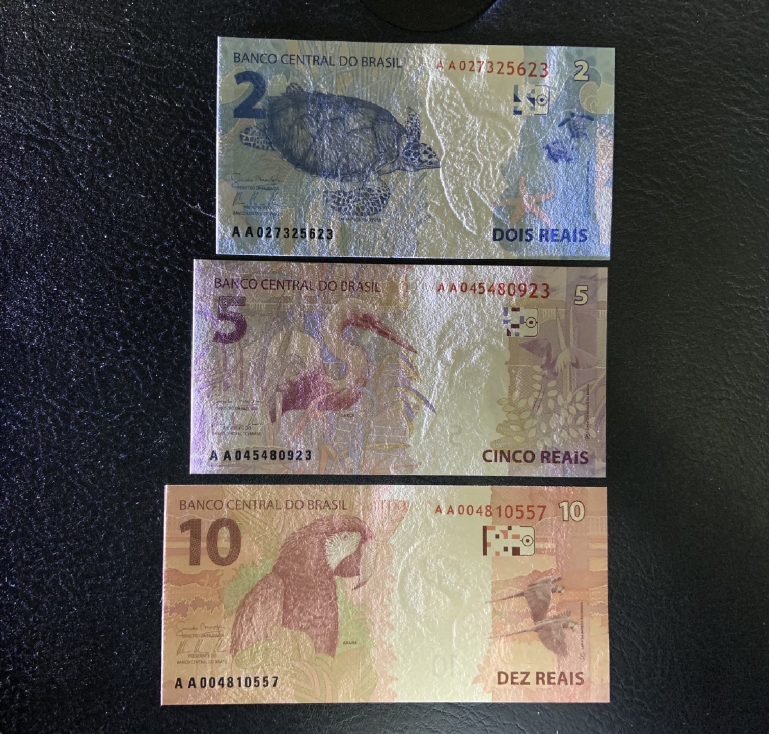 收藏联盟Quantum Auction 第204期拍卖 巴西2010年2_5_10雷亚尔首发冠小套 品相全新UNC 