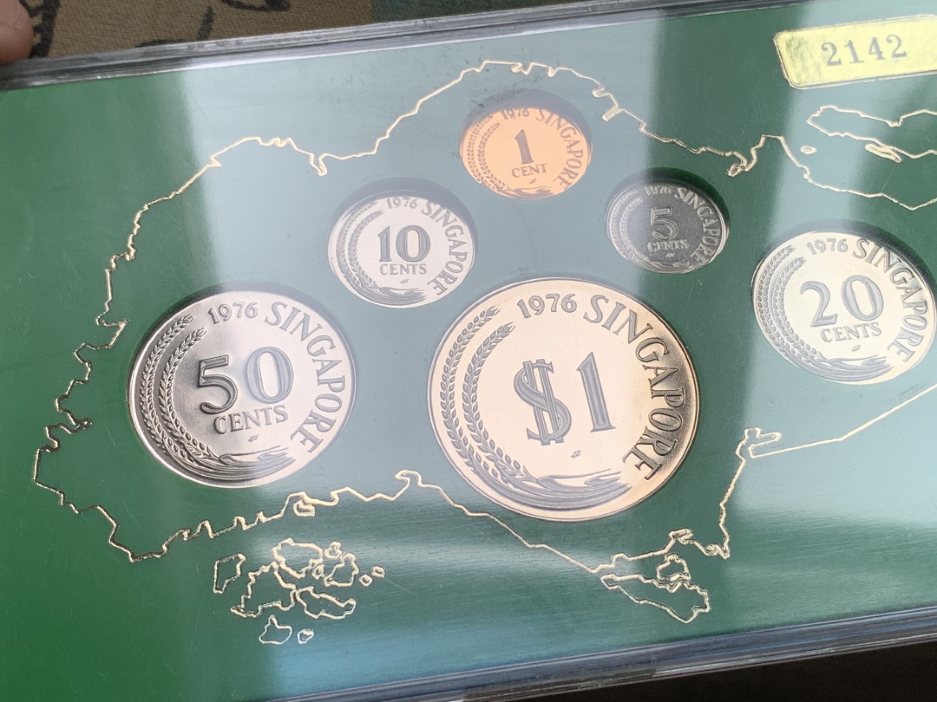 《竞宝斋》第112场-周日，周一 ，2场连拍（全场包邮） 新加坡 1976年 精制套币