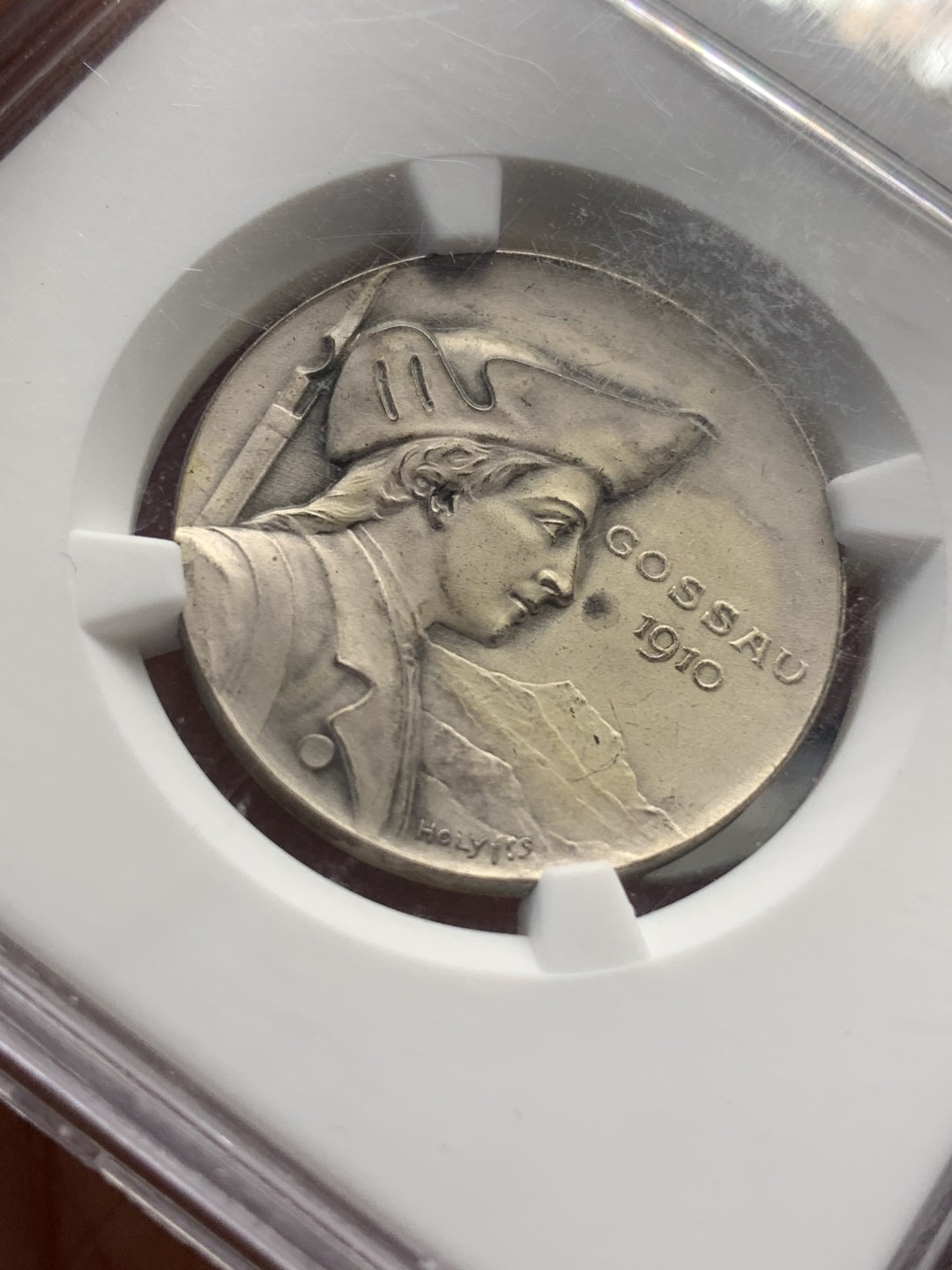 《竞宝斋》第112场-周日，周一 ，2场连拍（全场包邮） NGC MS64  1910年瑞士圣加仑射击节银章 生动形象 小熊憨厚可爱 市场流通量小于300枚