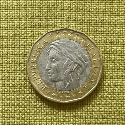 外国硬币0元起拍（21） - 意大利1000里拉双色币