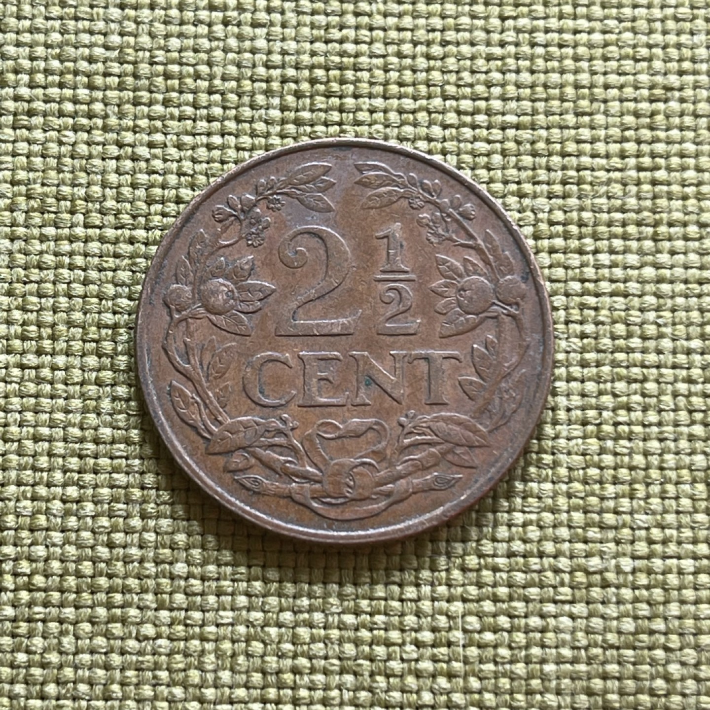 外国硬币0元起拍（21） 1965年荷属安德烈斯2.5分铜币