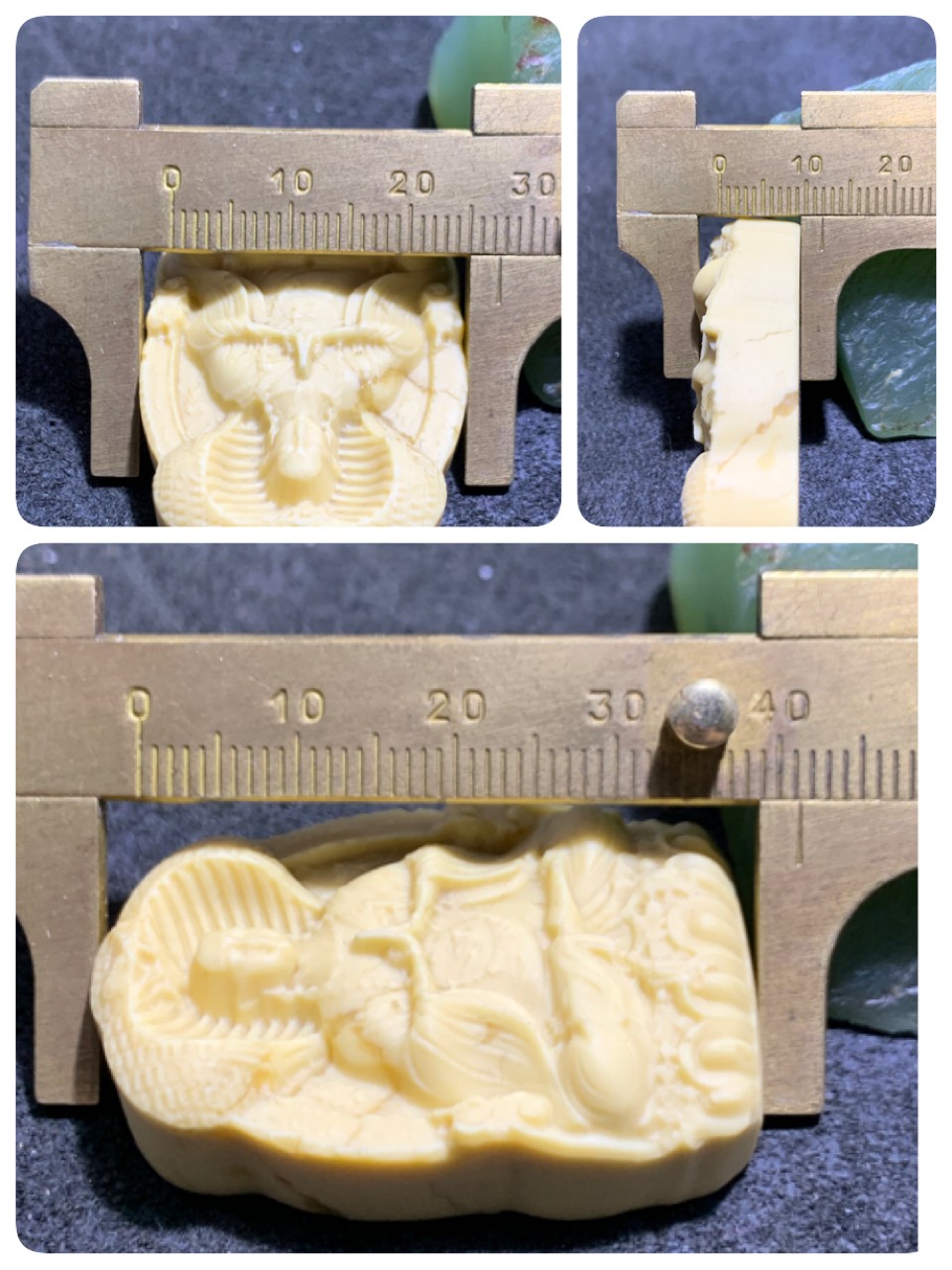 精美高玉化金膏玉地藏王菩萨牌子一个，