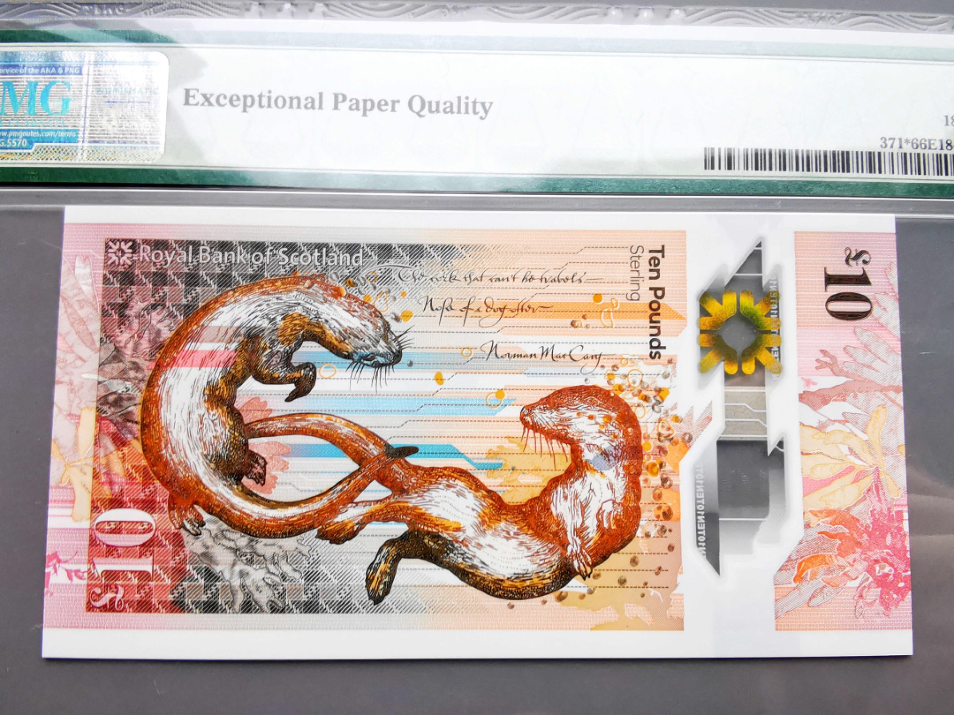 《崇甫堂》-英国纸钞PMG评级专场IV 英国 2017年 ZZ字冠补号  苏格兰皇家银行10镑 PMG-66 Pick:371*