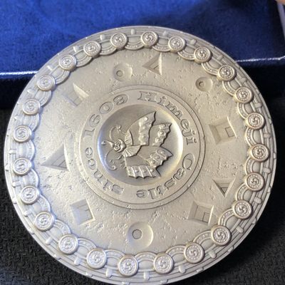 【海寧潮】日本造币局国宝章牌系列姬路城仿古纪念大银章，重165克，直径60毫米