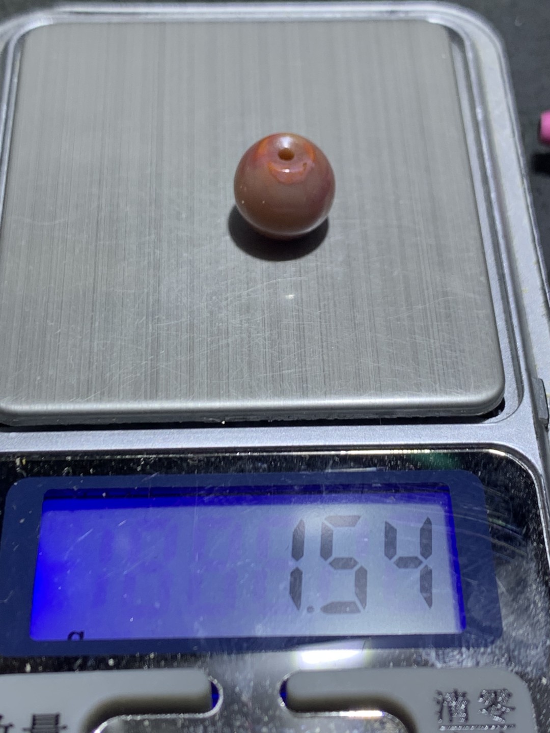 川料南红玛瑙苹果珠一个